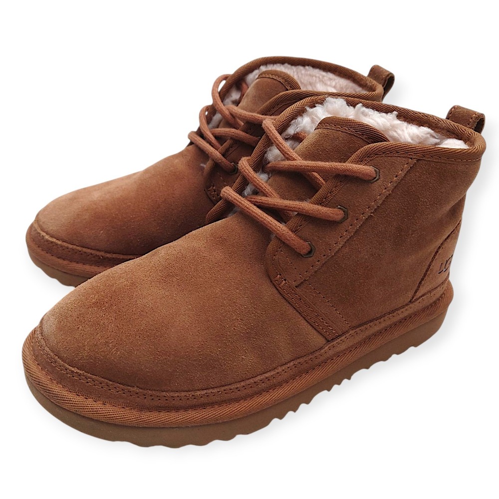 UGG Neumel II Big Kids Size 3 EU 35 Chestnut Brown Suede Chukka Boot 1017320K